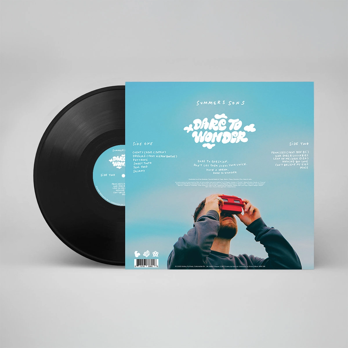 Summers Sons - Still Nothing Still Album Artwork placed on a tablew